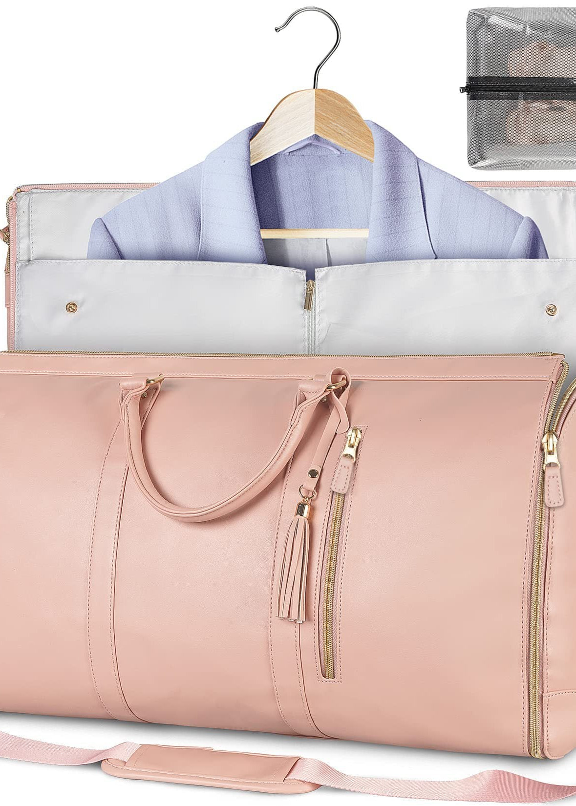 Large Capacity Travel Duffle Bag Women's Handbag Folding Suit Bag Waterproof Clothes Totes